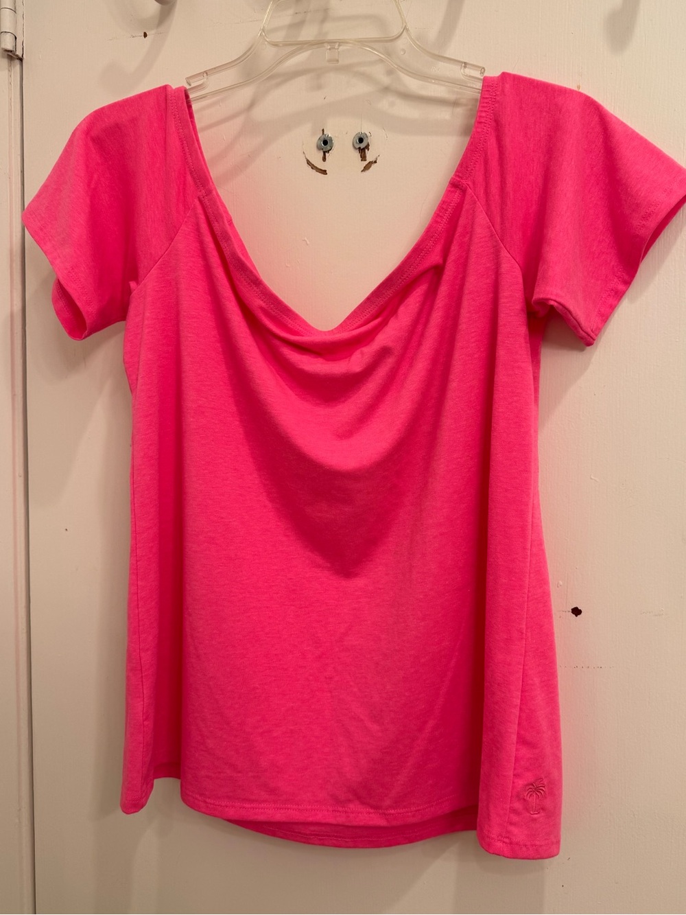 Lilly Pulitzer Pink Tee with Gold Metallic Logo
